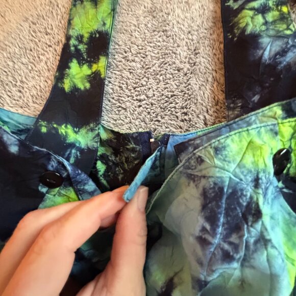 Zondi Jumpsuit 40 US 6 Tie Dye Hippie Indie Maximalist Wacky Y2K Retro 19099 - Picture 4 of 10